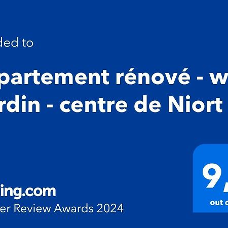 Appartement Renove - Wifi - Jardin - Centre De Niort Kültér fotó